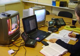 Jordi Casamitjana viewing evidencial tapes for LACS hunting prosecution