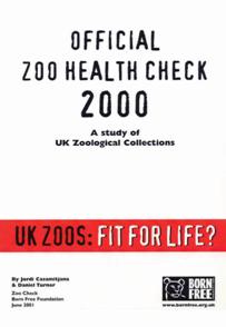 Official Zoo Health Check 2000 report frontcover, Born Free Foudation